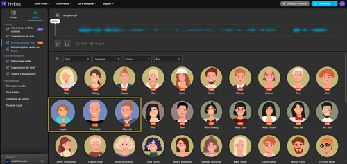 interface MyEdit pour modifer sa voix
