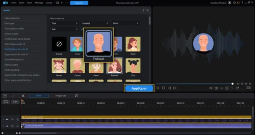 utiliser le transformateur vocal dans powerdirector pour modifier sa voix