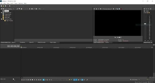 Vegas Pro-Benutzeroberfläche
