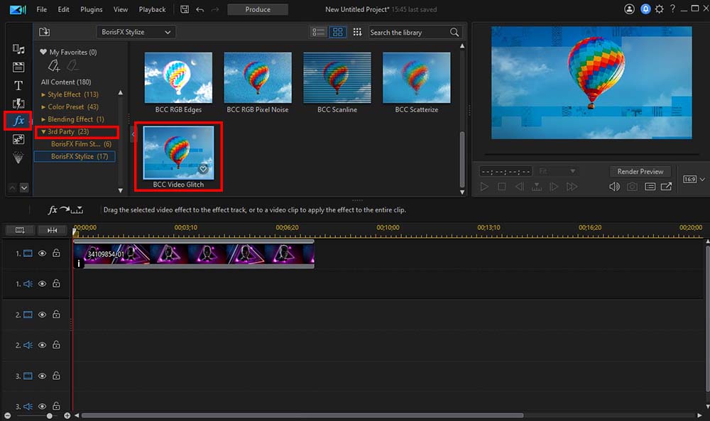 PowerDirector - Glitch Video Effect