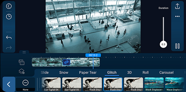 PowerDirector App - Glitch Transition