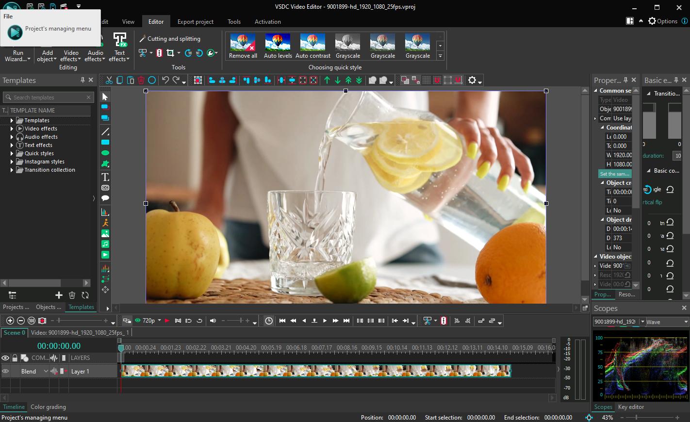 VideoPad - Best video editing software with basic tools for easy edits