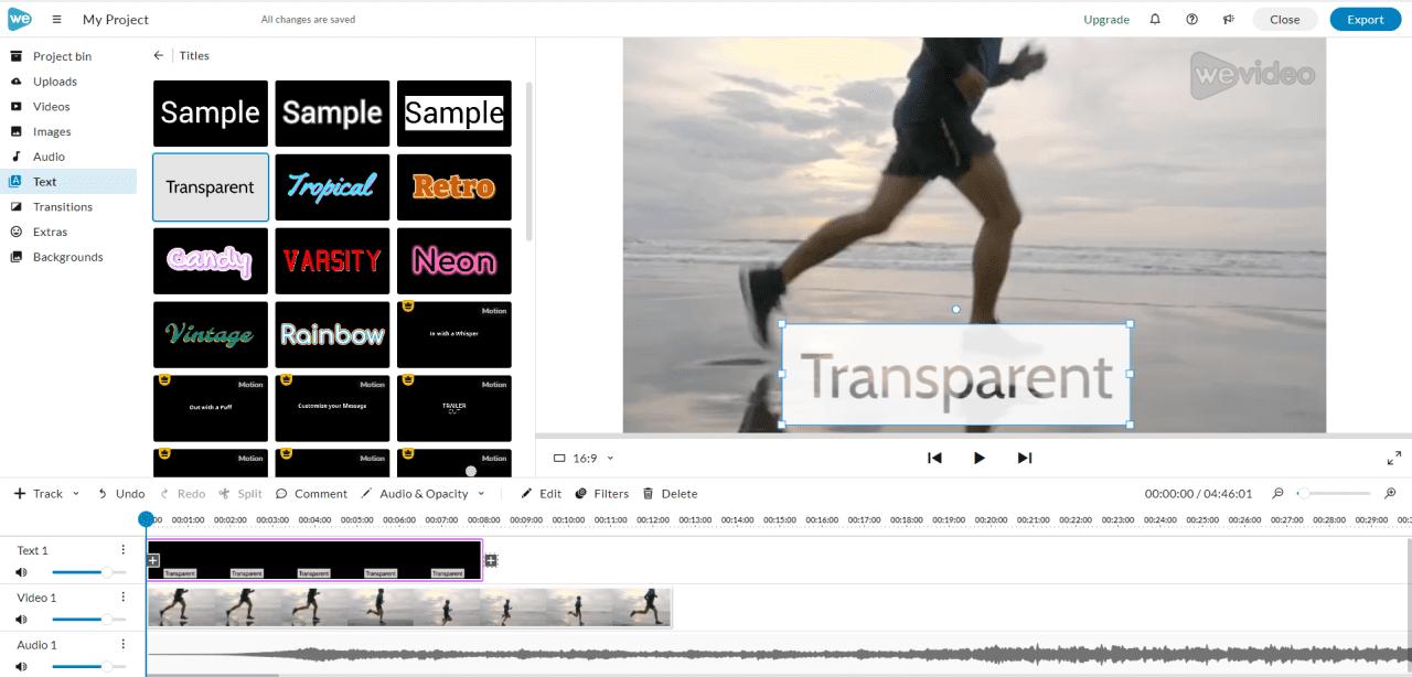 WeVideo - Best video editing software for screen recording