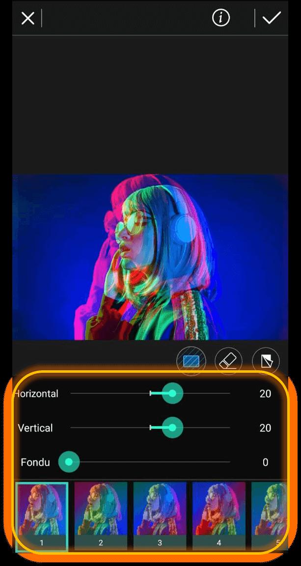 Tutoriel effet glitch PhotoDirector - Etape 3
