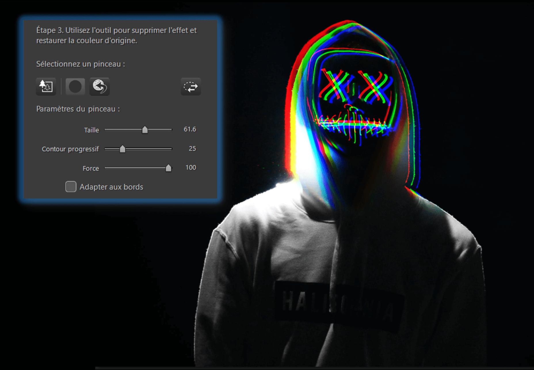 Supprimer l'effet glitch sur les sections indésirables
