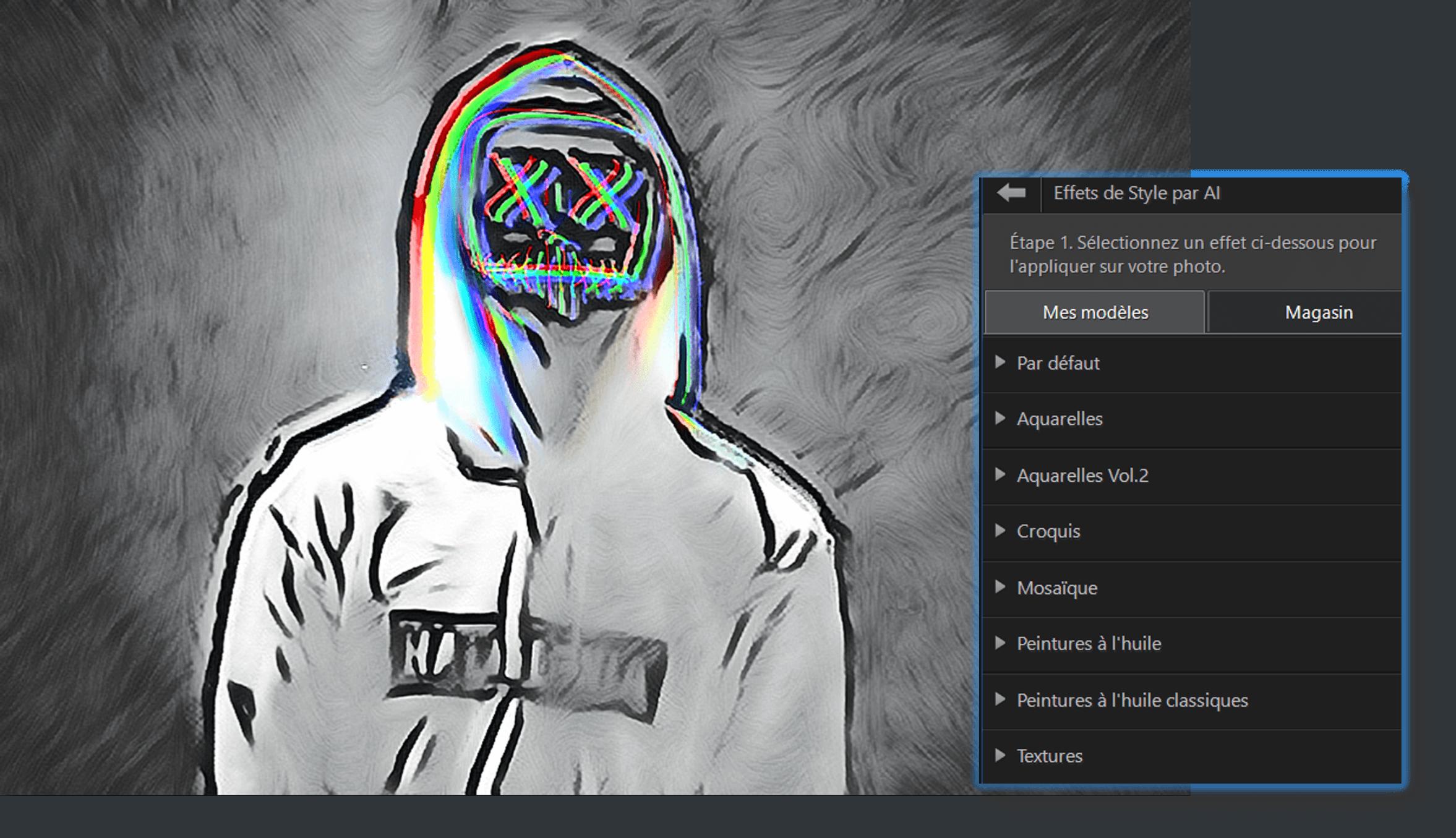 Glitch effect avec effets de style