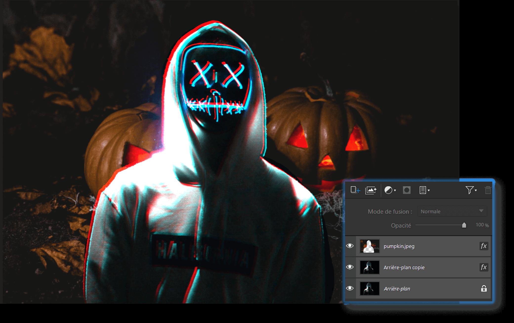 Glitch effect en superposant plusieurs images
