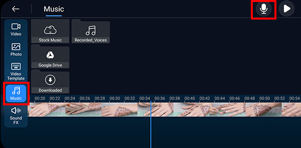 PowerDirector App - Microphone