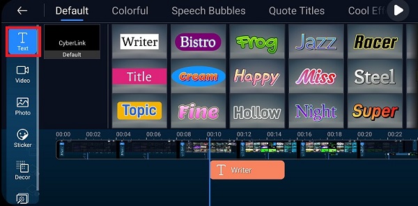 PowerDirector - Add Text to Video