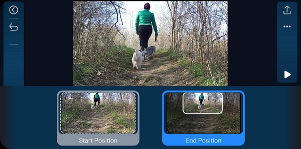 PowerDirector App - Set Start and End for Pan and Zoom