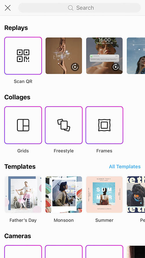 PicsArt app UI