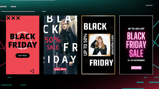 Les meilleurs modèles gratuits d'affiches pour Black Friday 