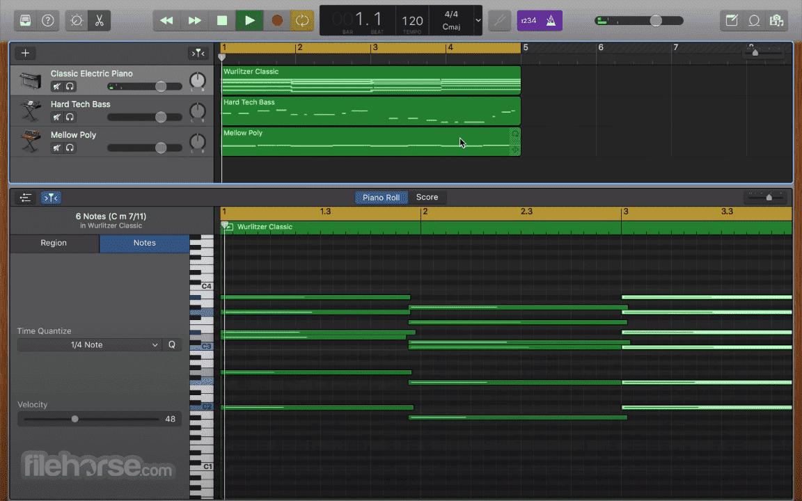 GarageBand - Meilleur logiciel professionnel pour enregistrer une voix