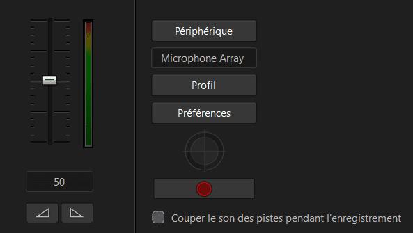 powerdirector interface enregistrement de voix