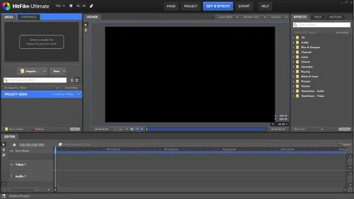 Hitfilm Pro interface