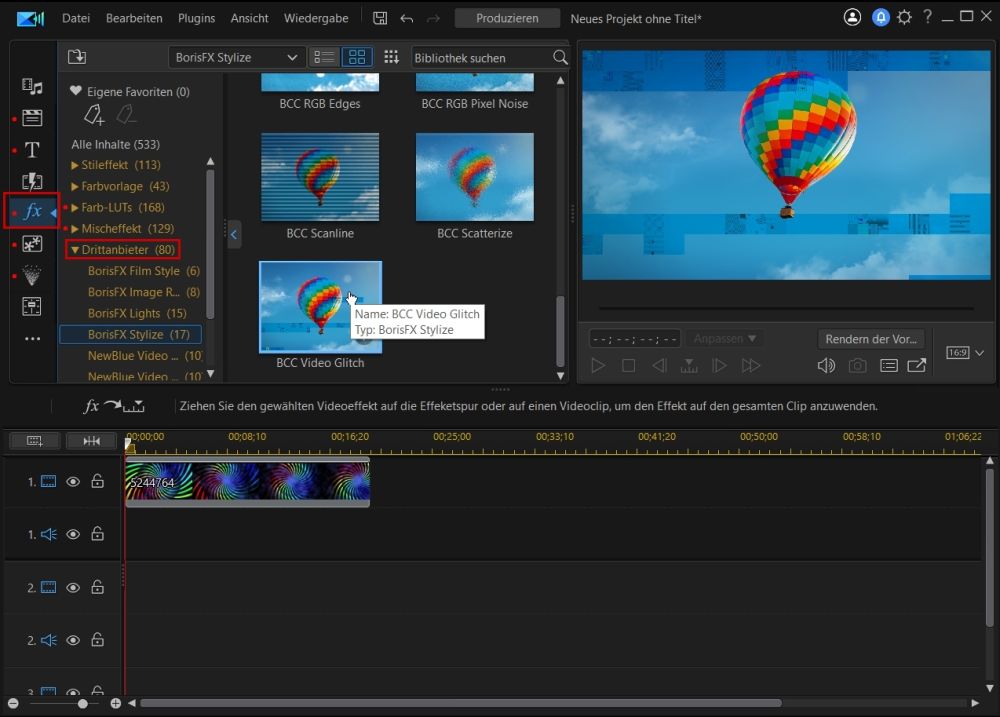PowerDirector - Glitch Video Effect