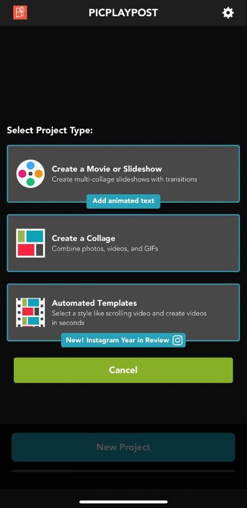 PicPlayPost interface