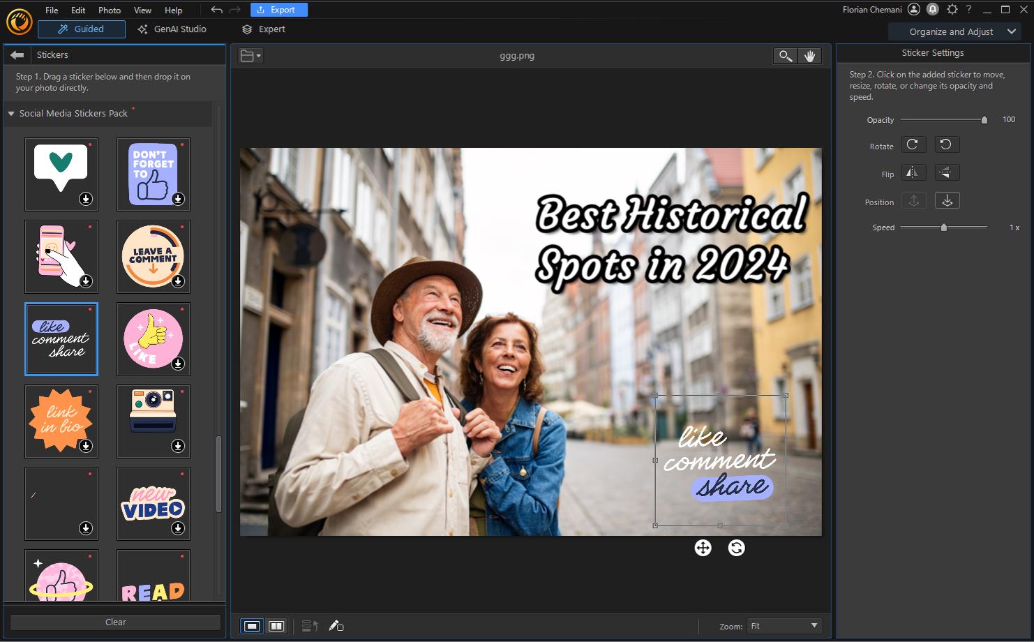 PhotoDirector Interface