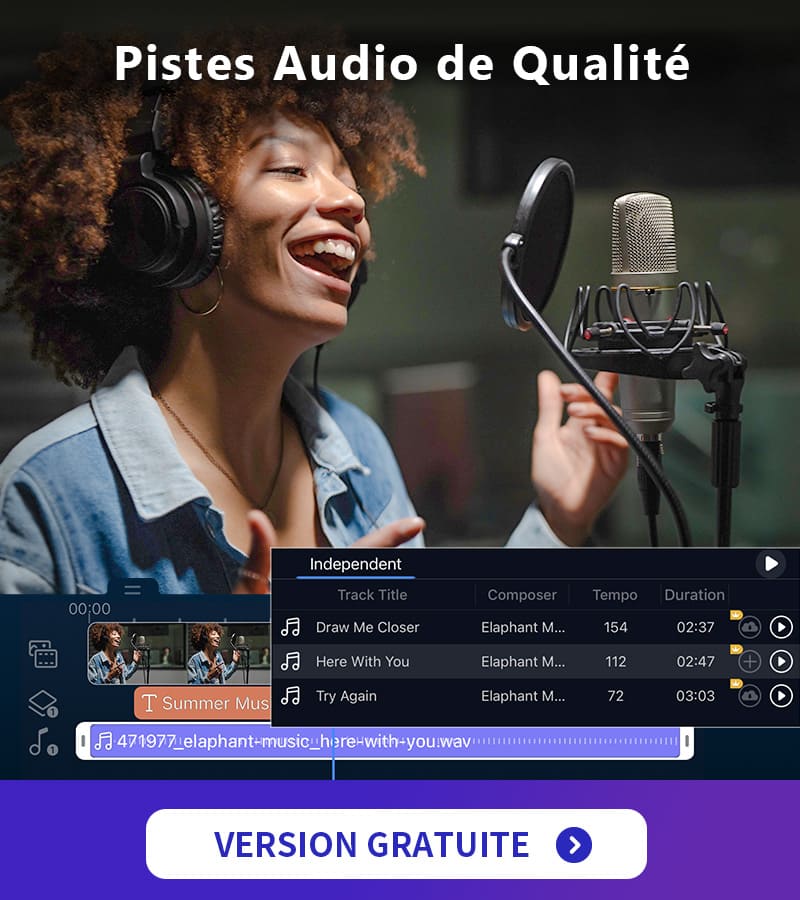 pistes audio libres de powerdirector mobile