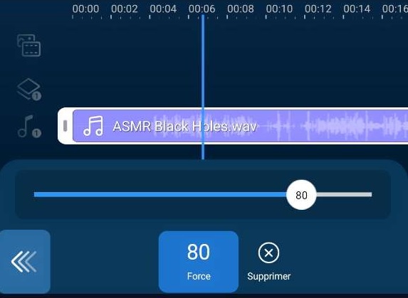 suppression du bruit sur l'app powerdirector