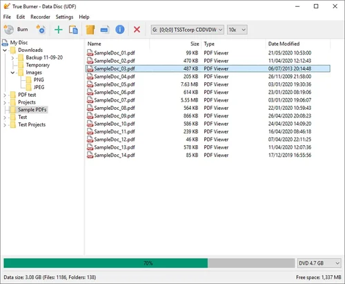 True Burner Interface