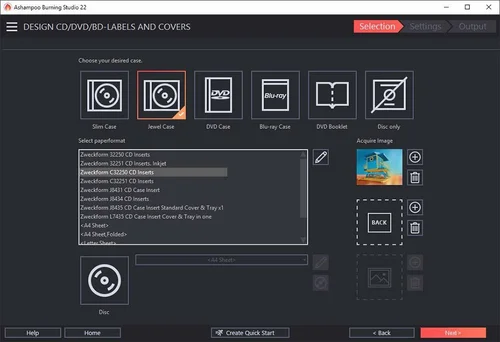 Ashampoo Burning Studio Interface