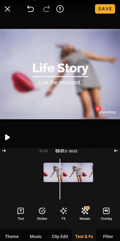VivaVideo App Interface