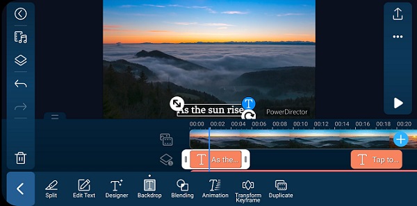 PowerDirector App Interface
