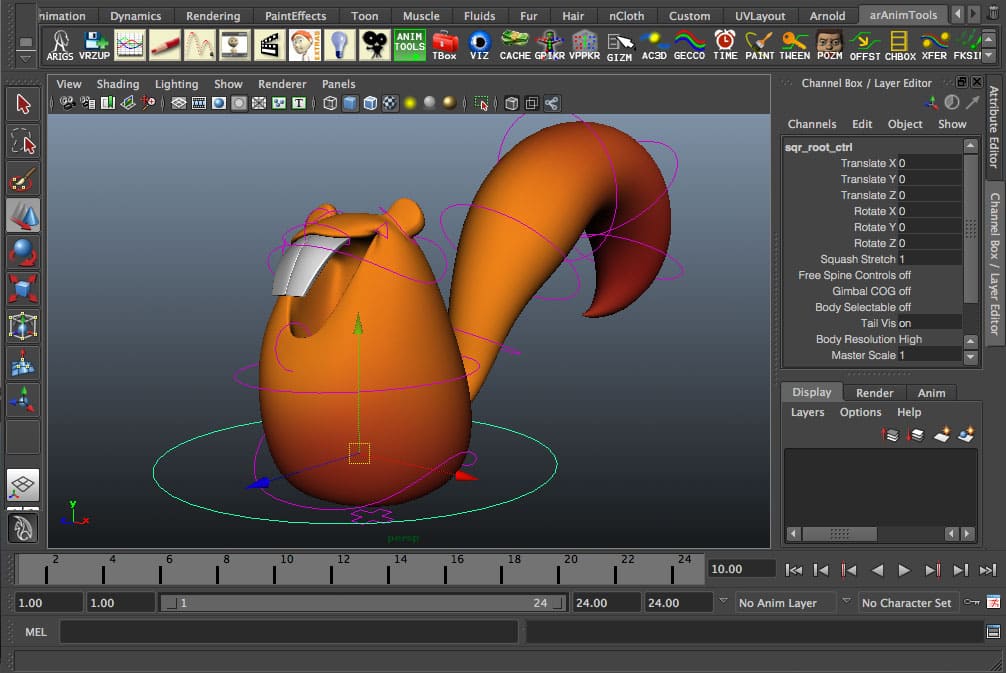 Maya interface