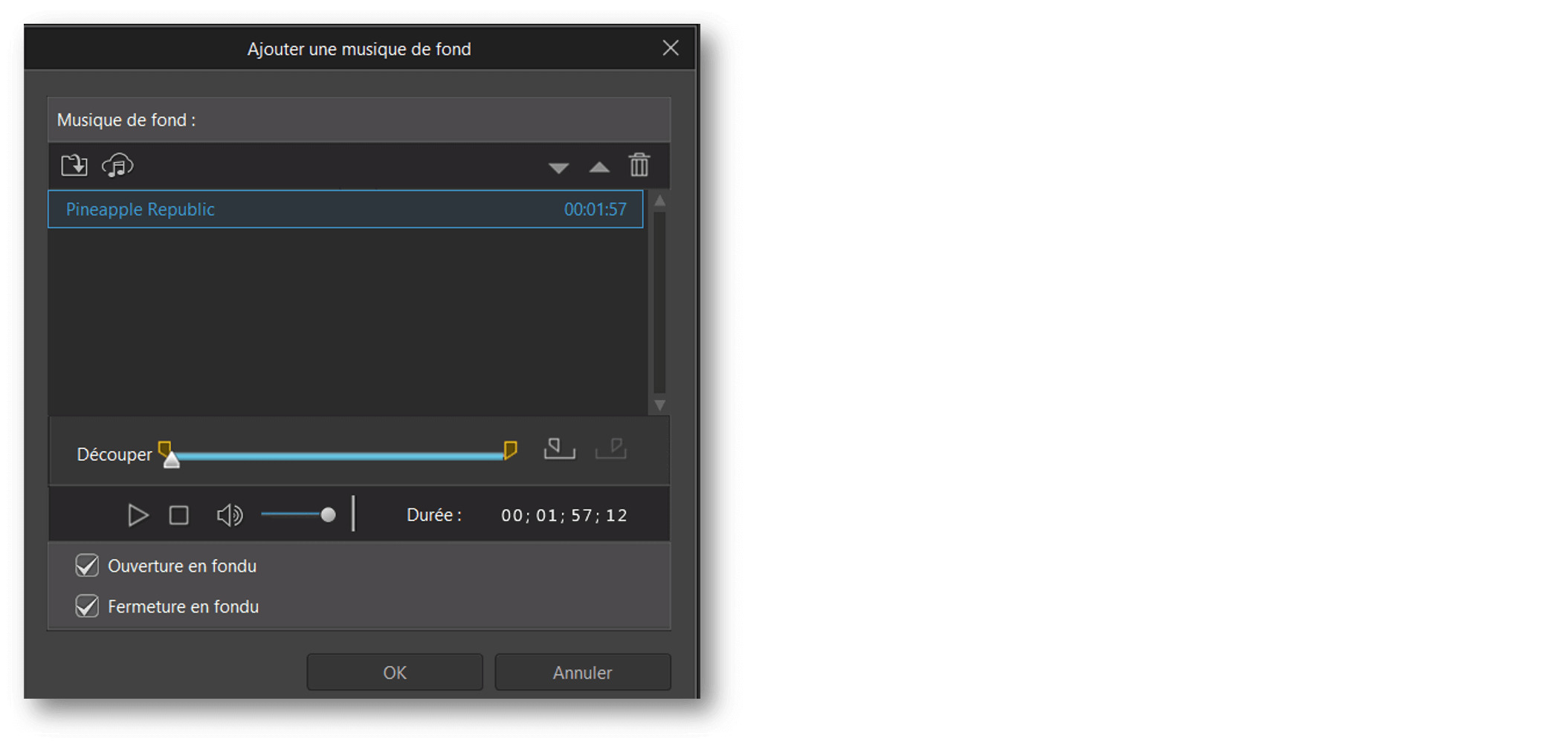 ajouter audio diaporama