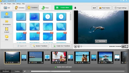 logiciel SmartSHOW 3D montage photo avec musique