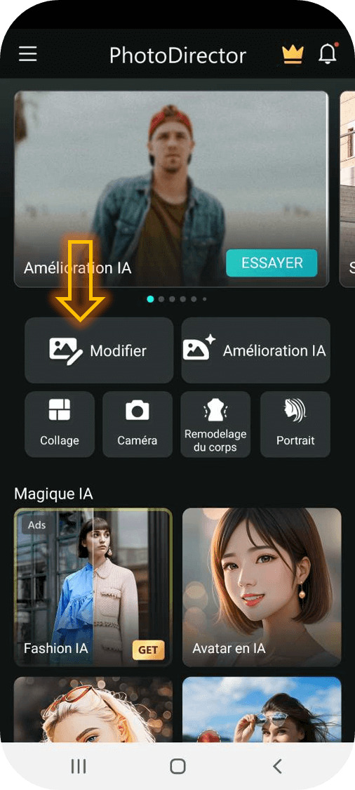 Créer une mosaique photo sur mobile - Etape 1