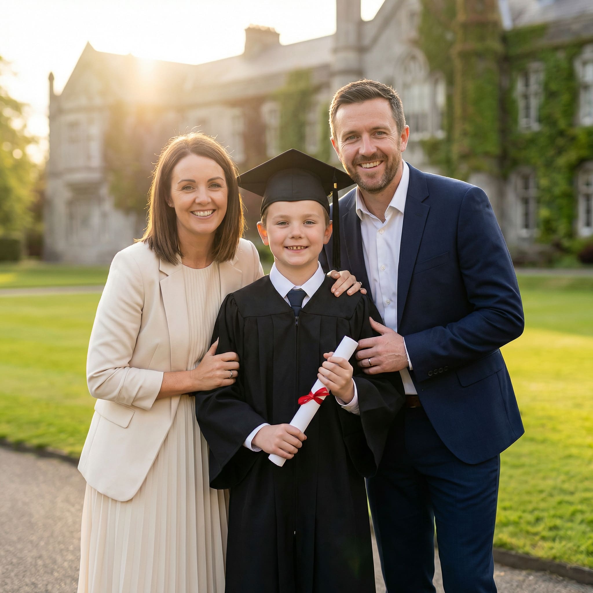 AI-generated Family Graduation Portrait