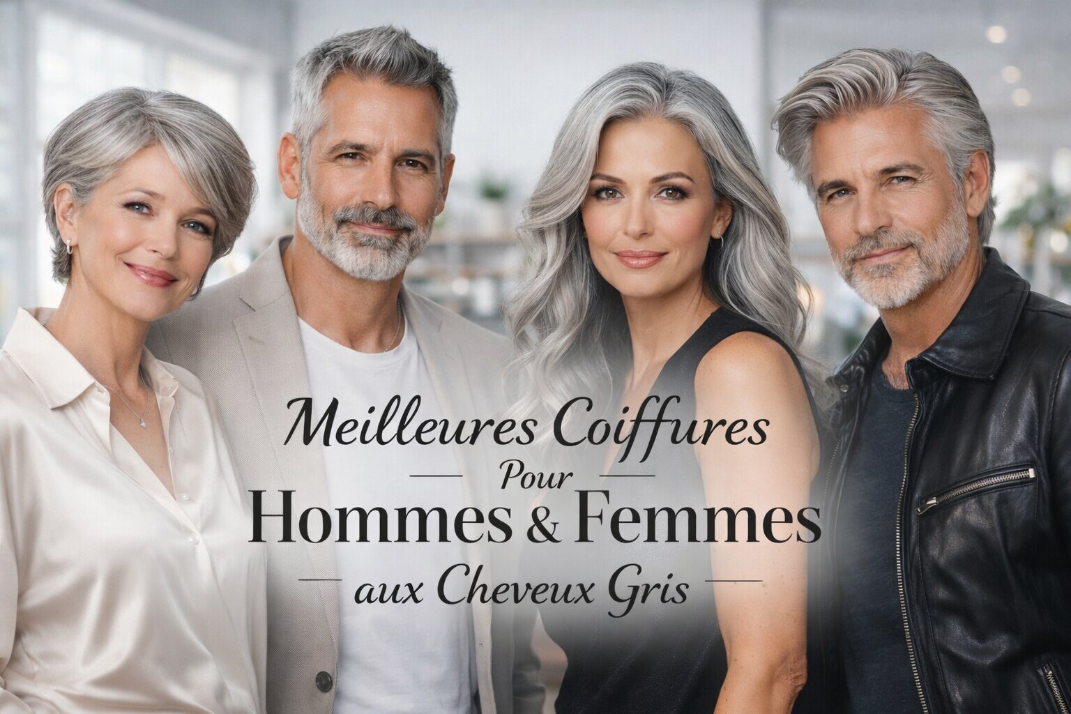 Meilleures coiffures pour cheveux gris pour hommes et femmes : 20 coupes tendance
