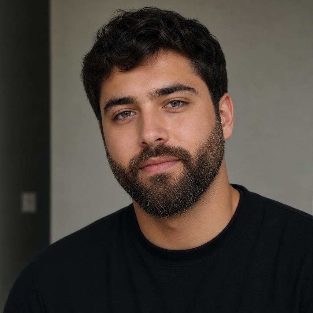 Barba corta cuadrada para cara redonda