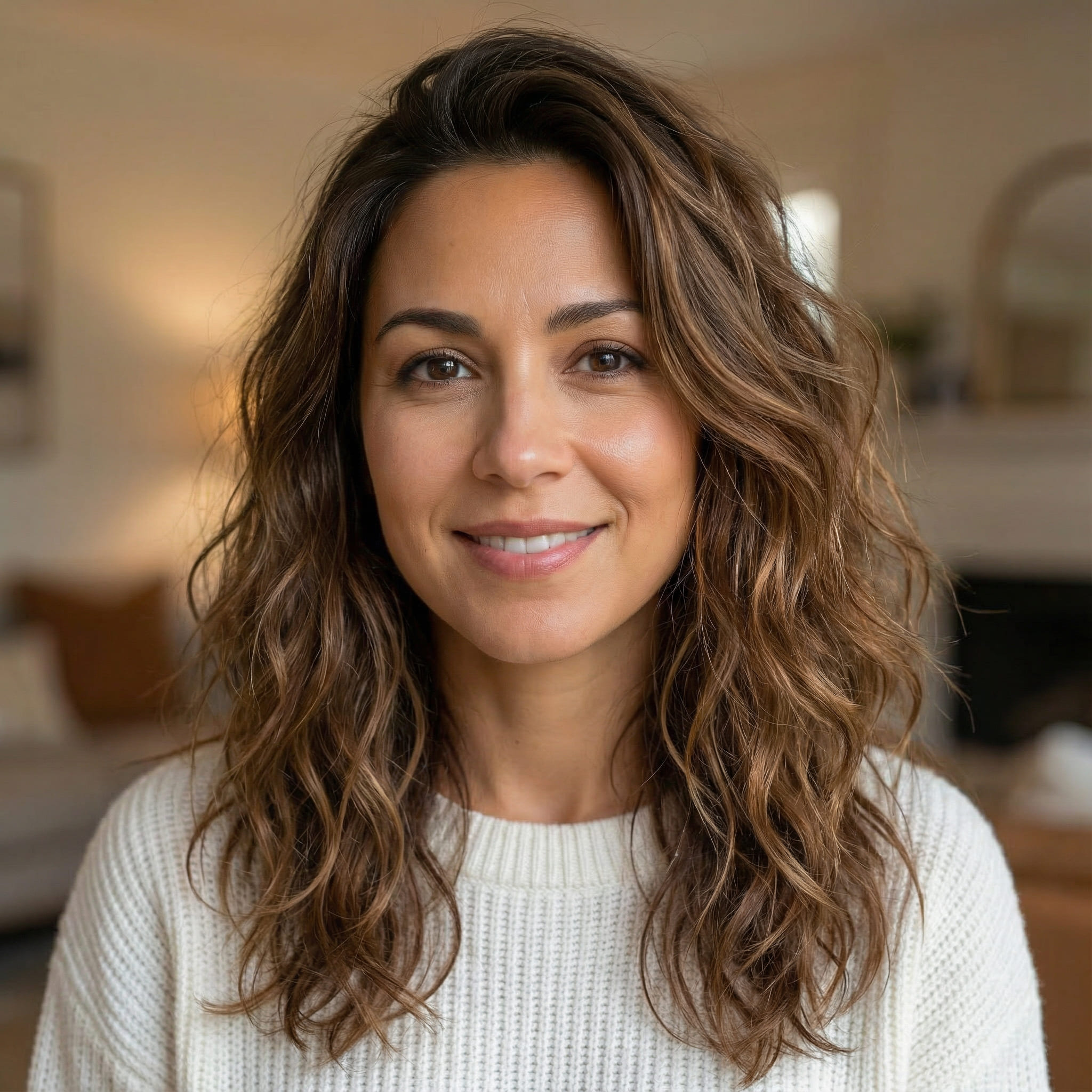 AI-generated loose beach waves hairstyle using Gemini AI