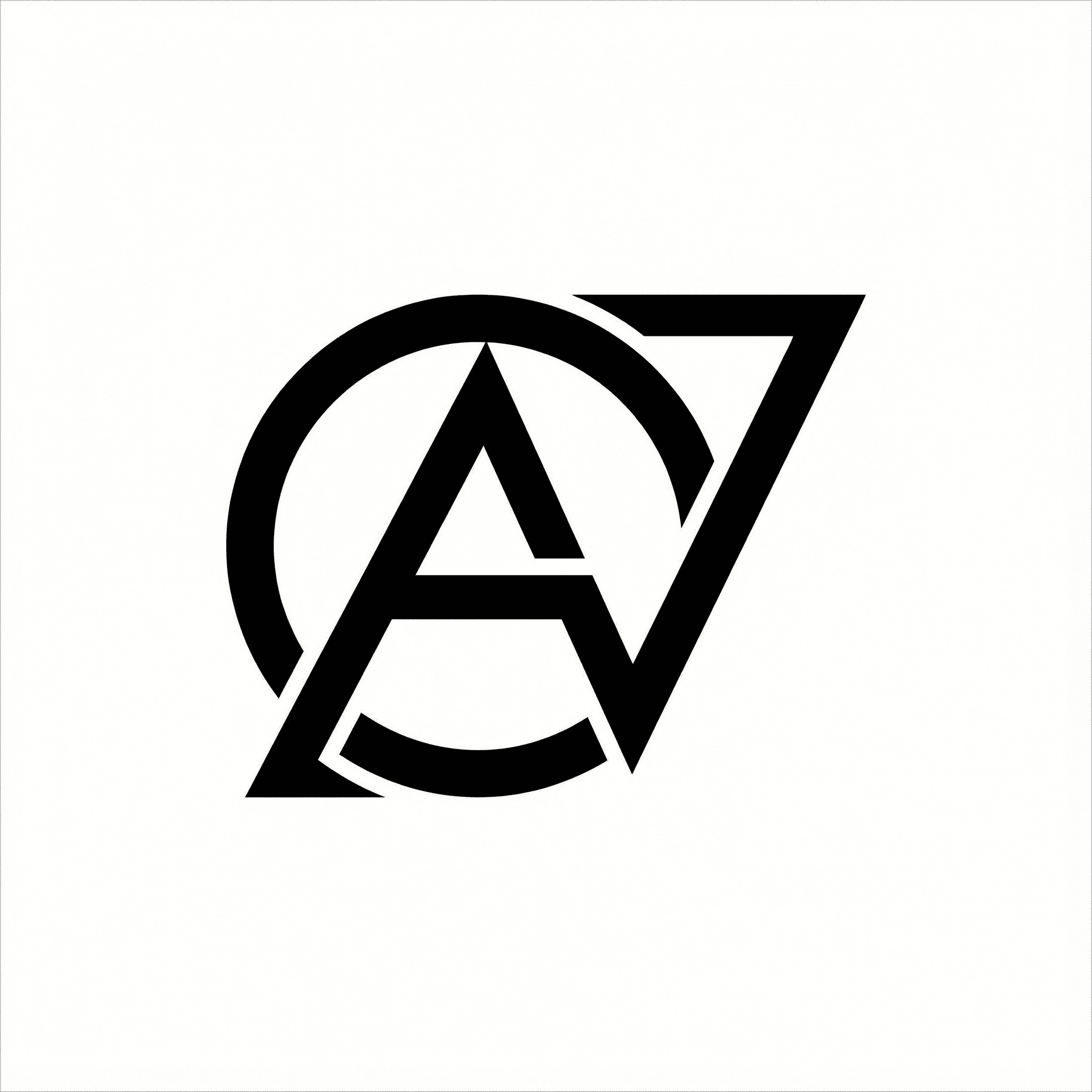 Black-and-white minimalist logo AI-generated design