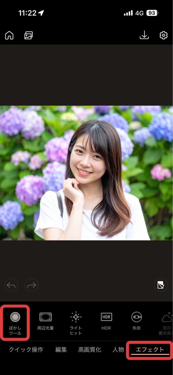 photodirector編集画面