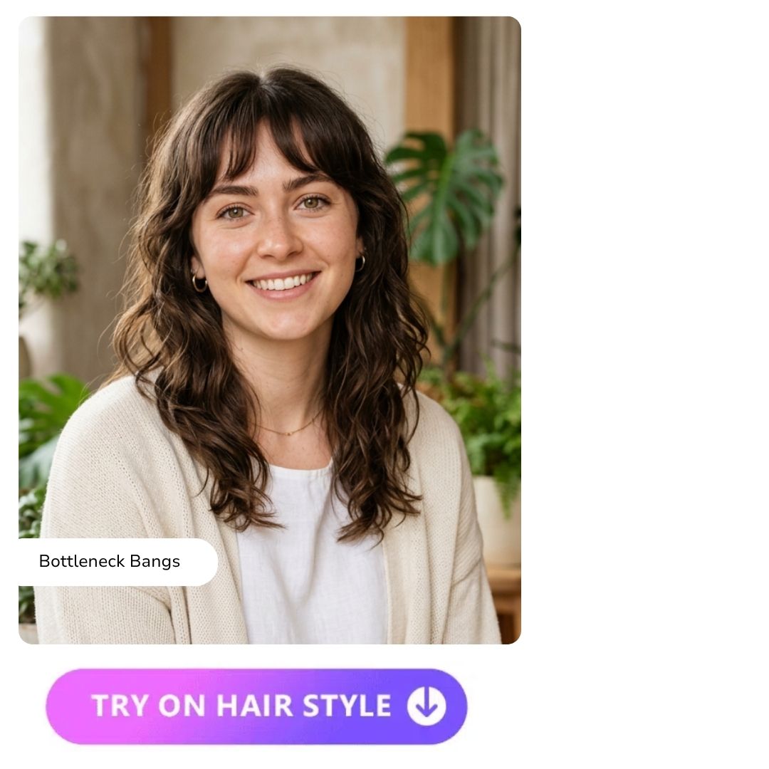 Bottleneck Bangs for Round Faces