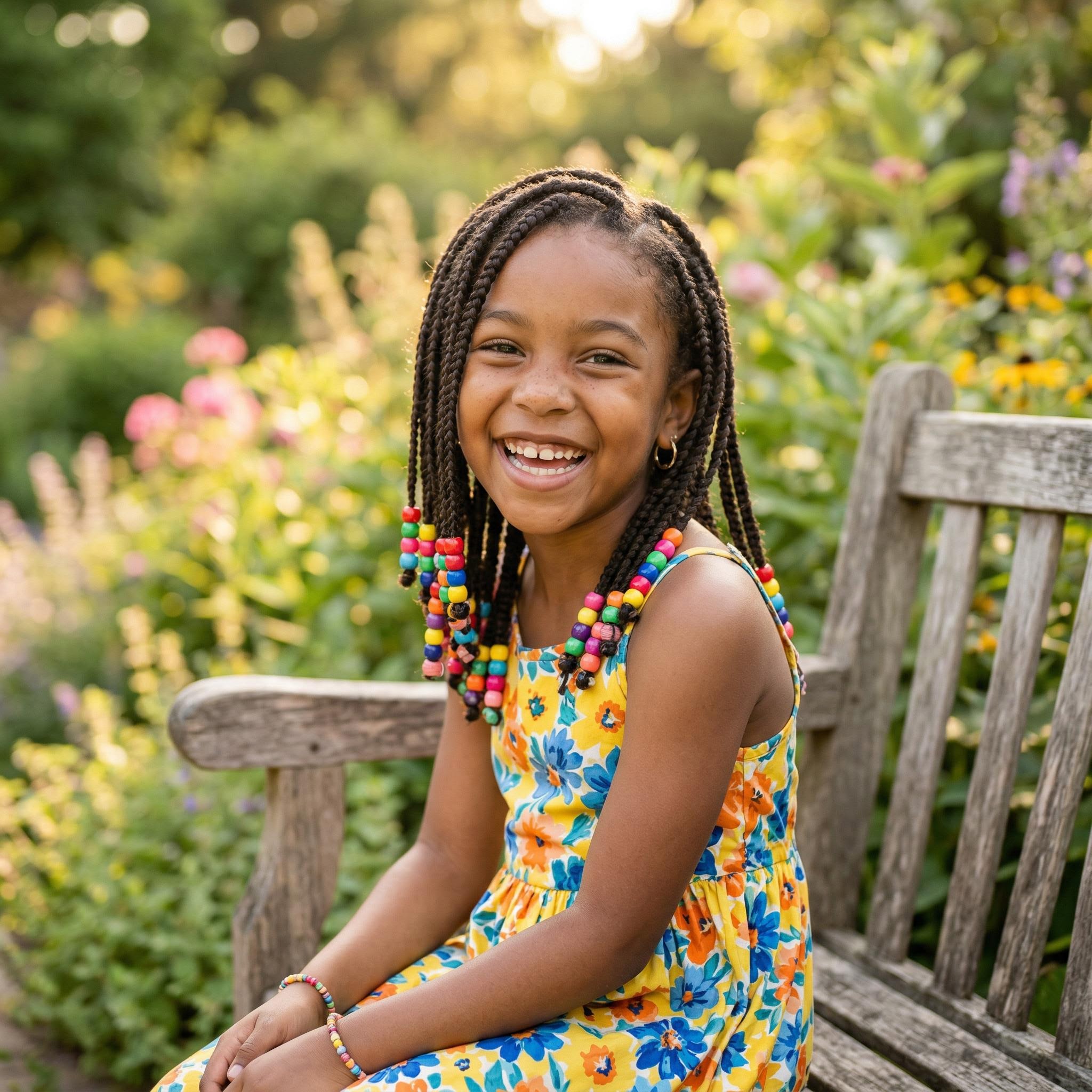 Box braids little girl haircut