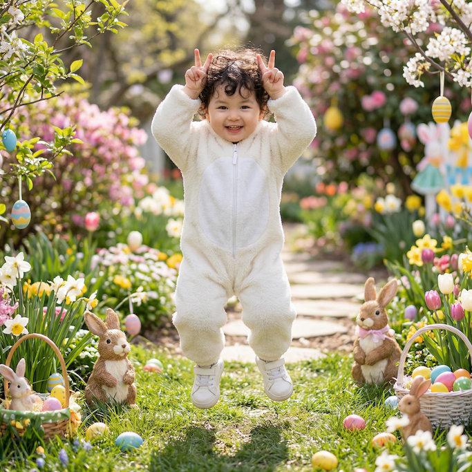 Easter Baby Photo Ideas - Bunny Hop Moment