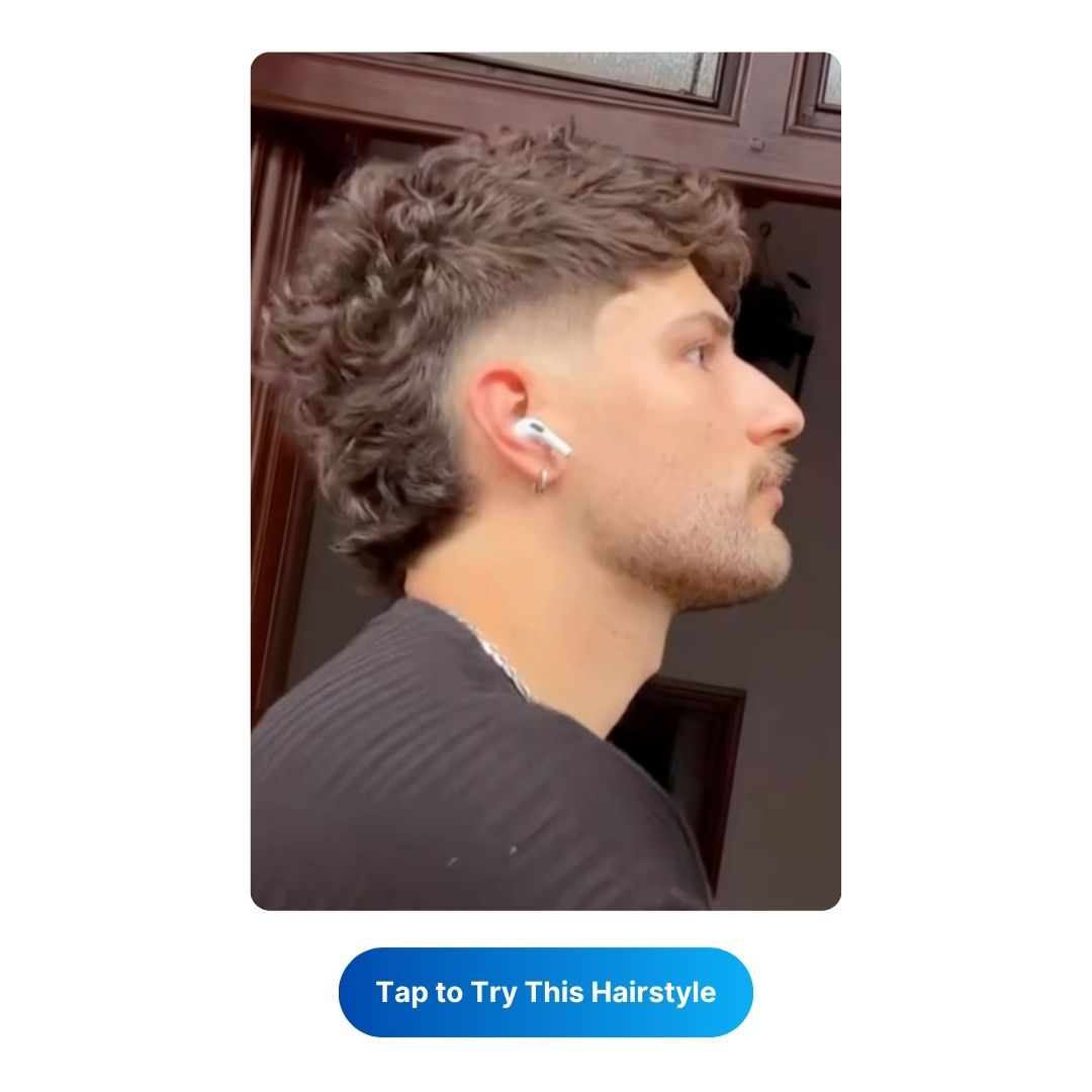 Burst Fade Curly Hair