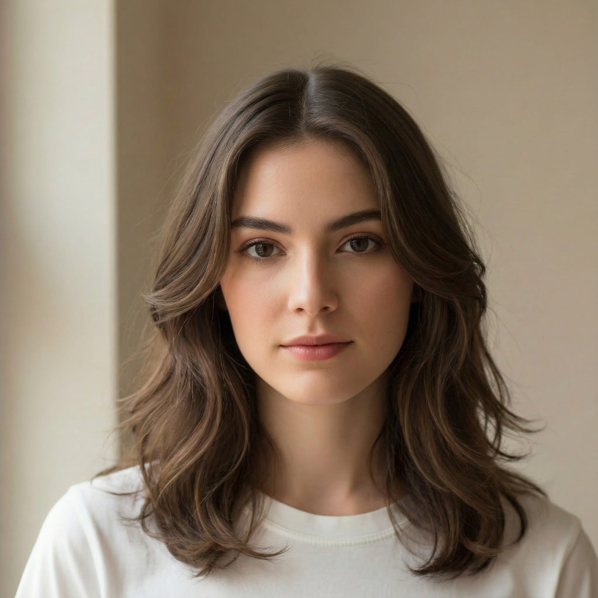 AI-generated butterfly layered hairstyle using Gemini AI