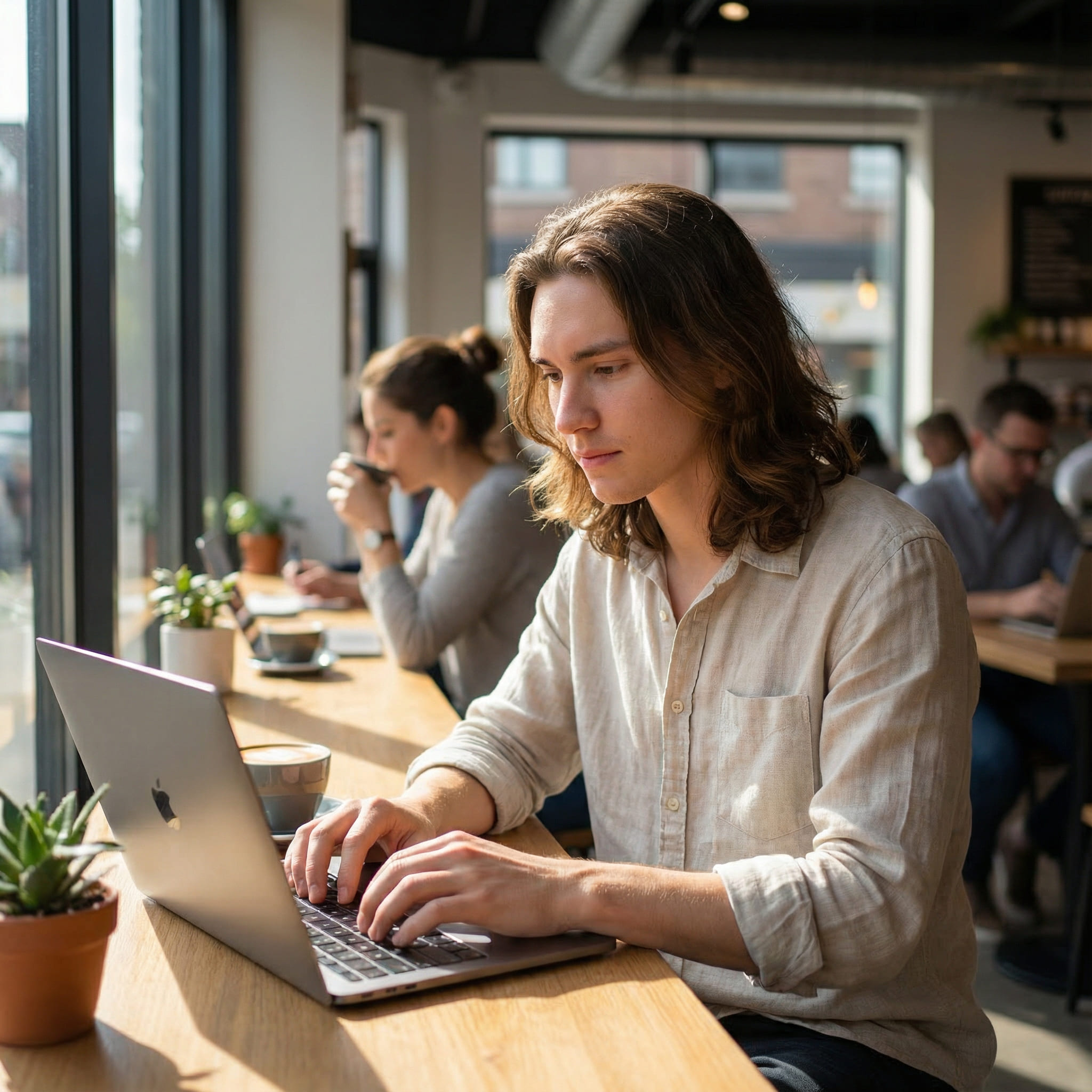 Generated AI Cafe Scene After