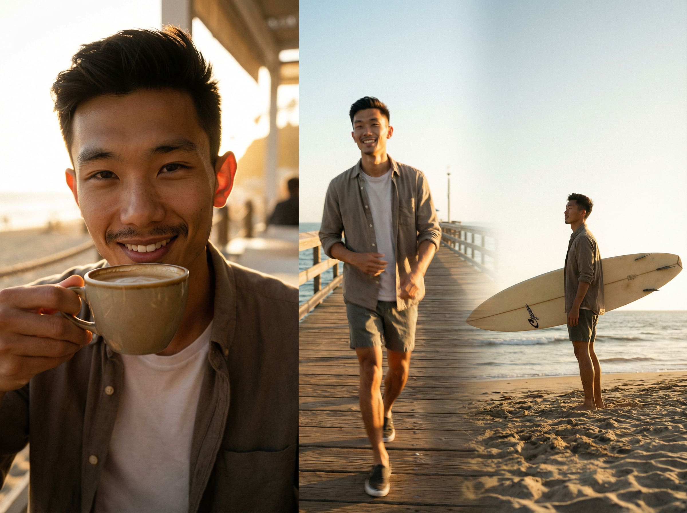 California Coastal Lifestyle Collage