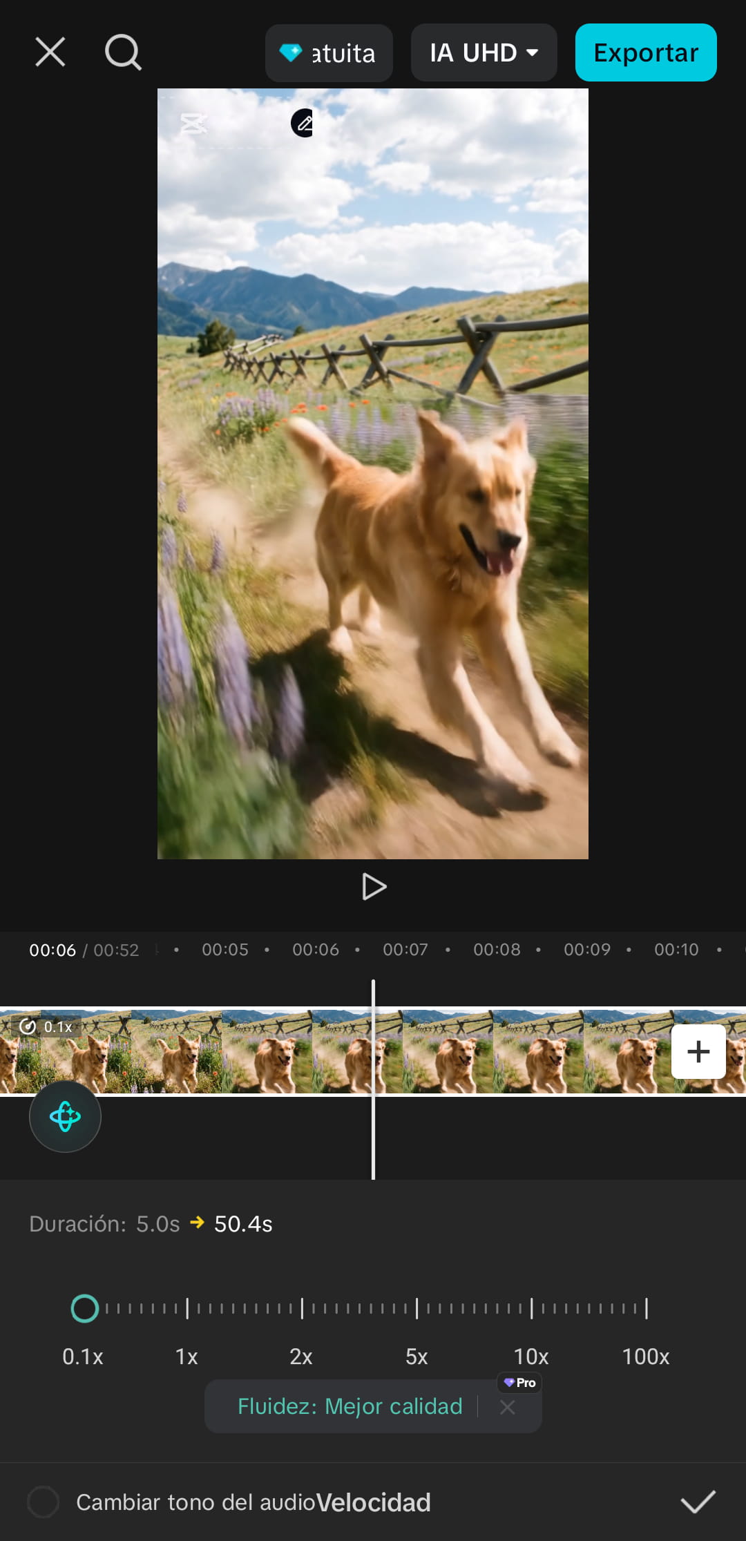 Cómo poner un video en cámara lenta con CapCut