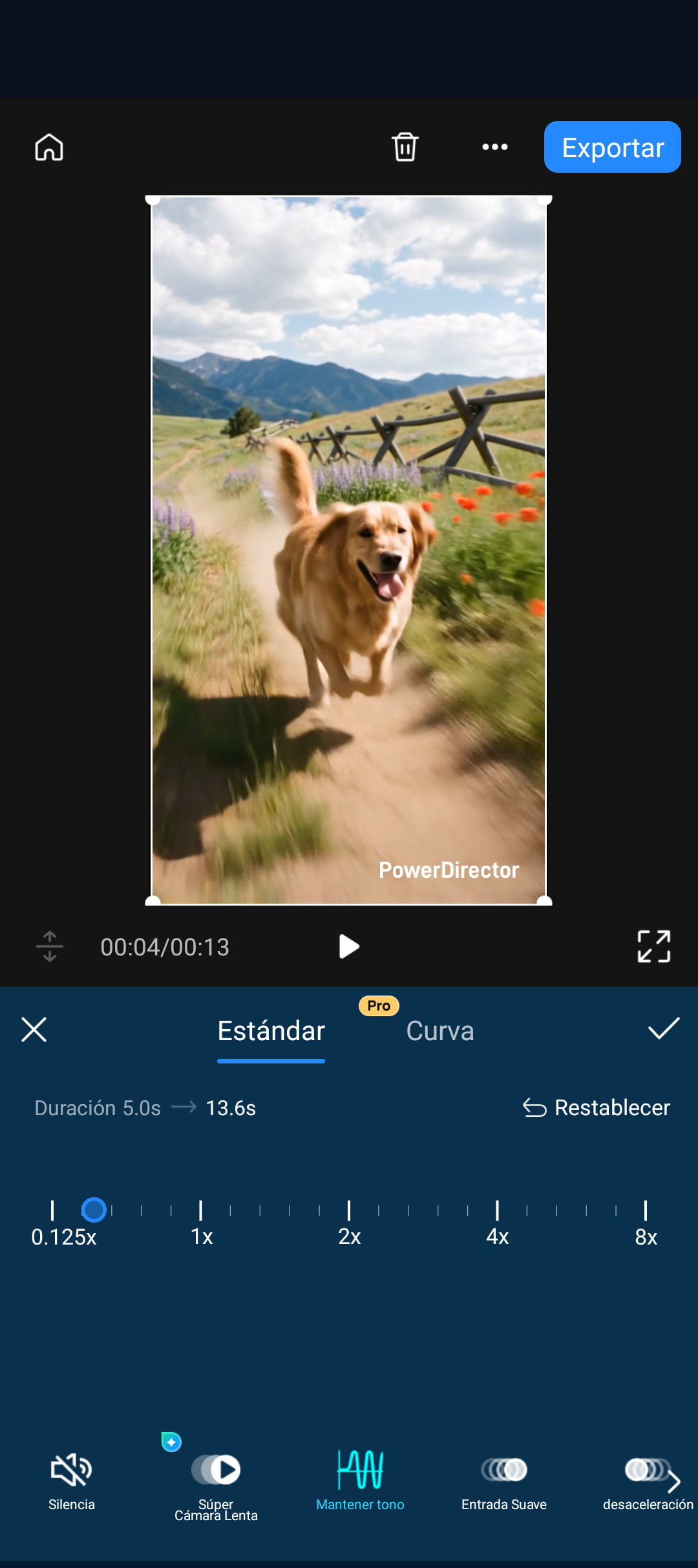 Cómo poner un video en cámara lenta con PowerDirector