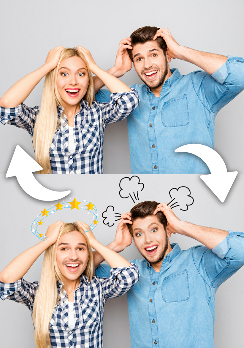 con cambio de rostro