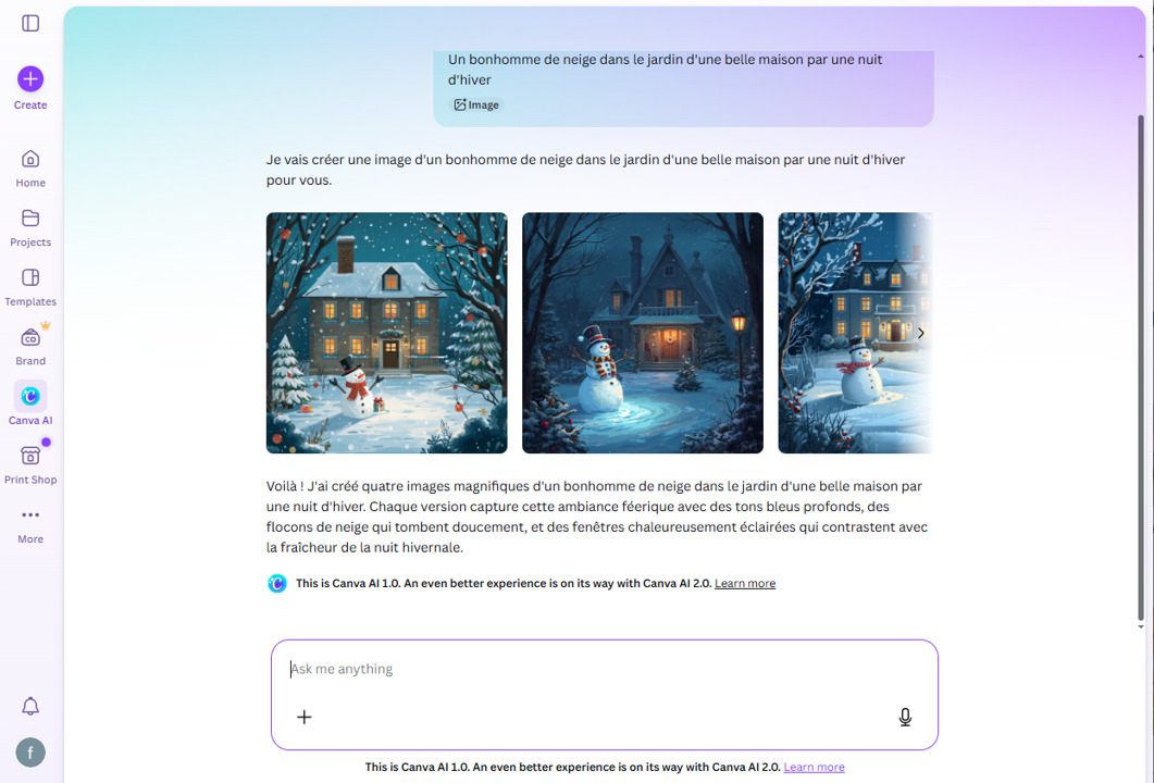 Canva IA générateur image intégré design réseaux sociaux