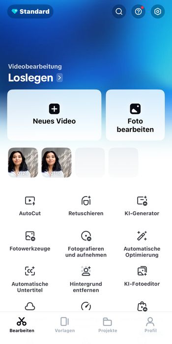 CapCut Videobearbeitung
